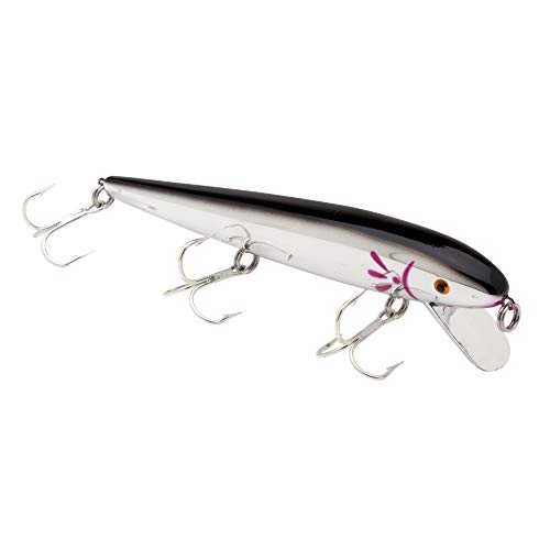 Red-Fin Crankbait Fishing Lure - 7" Chrome Black Back