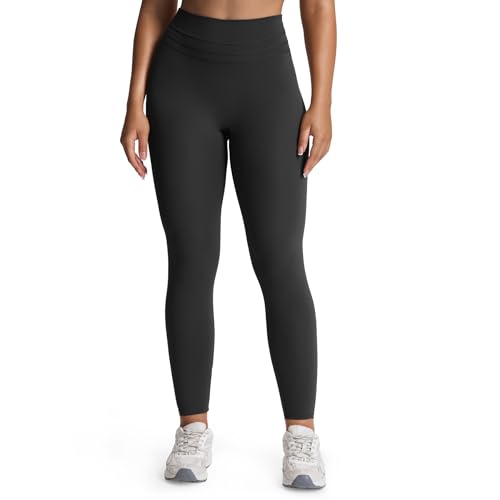 Aoxjox Women's Luna Yoga Pants 26" Medium Black - Comfortable Activewear