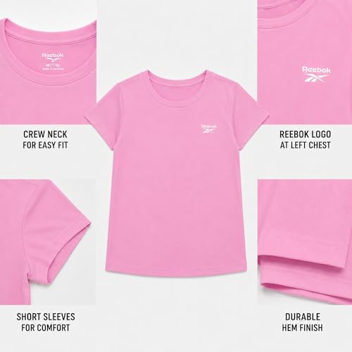 Girls Athletic T-Shirt - Performance Crewneck - Pink / 7
