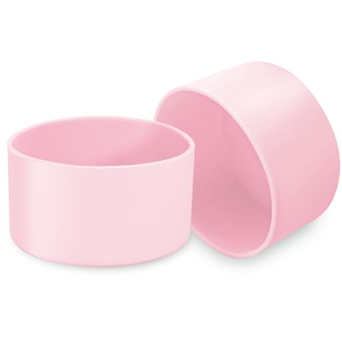 Silicone Water Bottle Boots - 2 Pcs Pink, 3 Inch Diameter