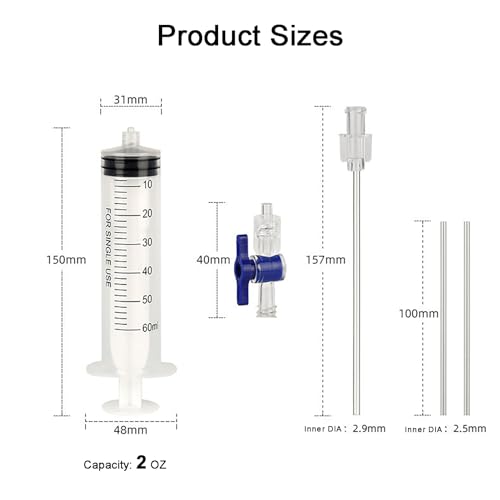 Tubeless Sealant Injector with Valve Core Tool - Blue