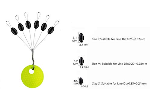 Fishing Bobber Stoppers - 300pcs Size Small Black Float Stops