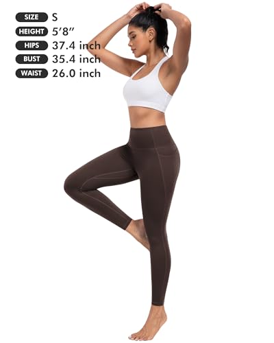ATHVOTAR 7-Pack High Waist Pockets Leggings for Women, Workout Tummy Control Yoga Pants