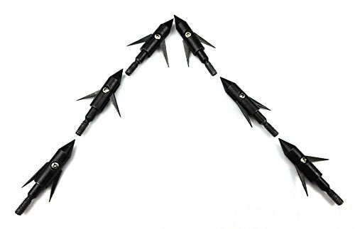 GPP 6-Pack 150 Grain Black Broadheads for Hunting & Bowfishing