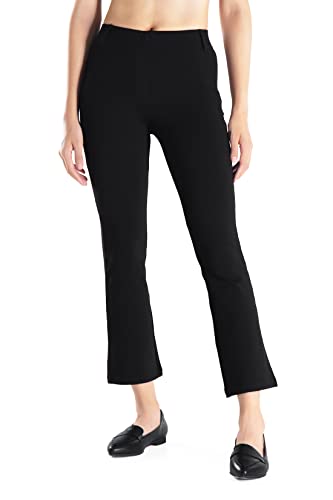 Yogipace Kick Flare Cropped Yoga Dress Pants, 26" Inseam, Black