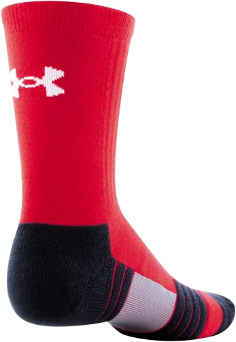 Youth Crew Socks - Cushioning, Cool & Dry - Red/Black/White, Medium