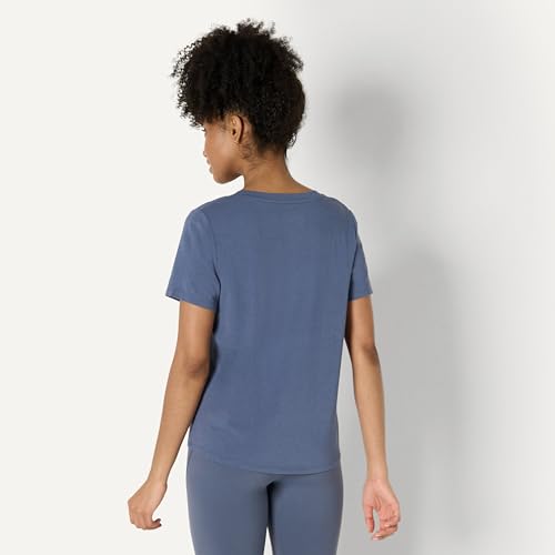 Amazon Essentials Women's Large Slate Grey Lightweight Cotton Modal V-Neck Yoga T-Shirt