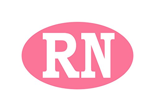 RN Nurse Pink Bumper Sticker Decal - 5" x 3" Car Decal