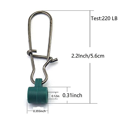 Heavy Duty Fishing Line Sinker Slide with Duo Lock Snap - 25PCS