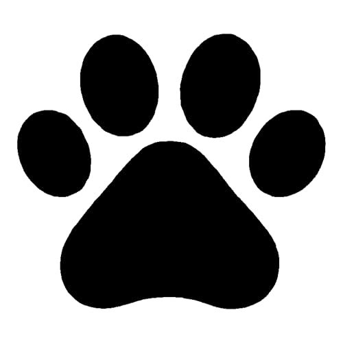 Dog Paw Prints Vinyl Decal Stickers - 8 Pack for Cars & Bowls