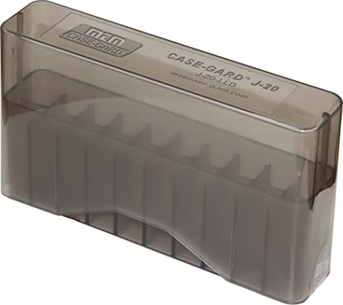 20-Round Rifle Ammunition Storage Case - Slip-Top - Clear Smoke