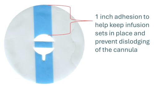 30-Pack Waterproof Adhesive Patches for 90-Degree Infusion Sets
