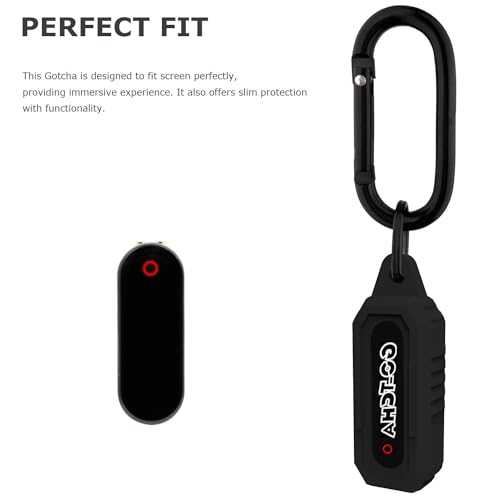 Silicone Case for Go-Tcha with Keychain Carabiner - Black