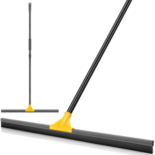 Yellow 30-Inch Heavy Duty Floor Squeegee for Concrete Water Removal - SOBONNE