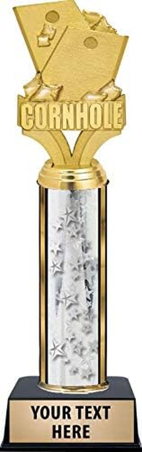 Custom Cornhole Trophy - 11" Personalized Awards for Cornhole Champions