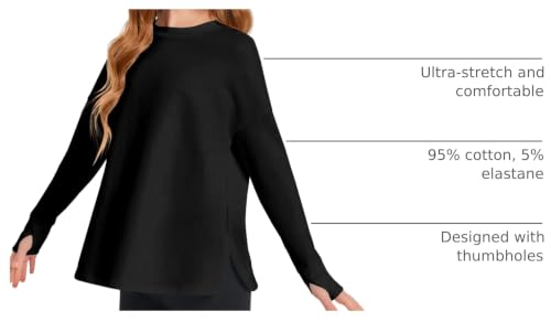 Kids Long Sleeve Active Quick Dry Yoga Tops - 10-12 Years Black
