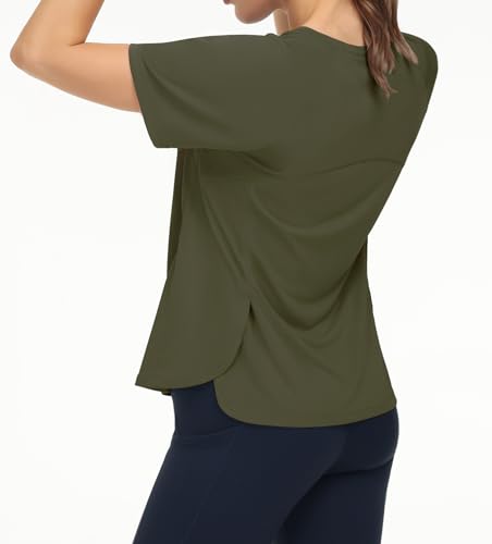 Women's Breathable Side Slits Athletic T-Shirt | Workout & Gym Top