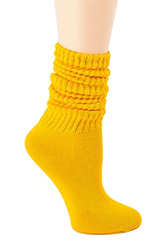 Lightweight Slouch Socks - Size 9-11 - Yellow