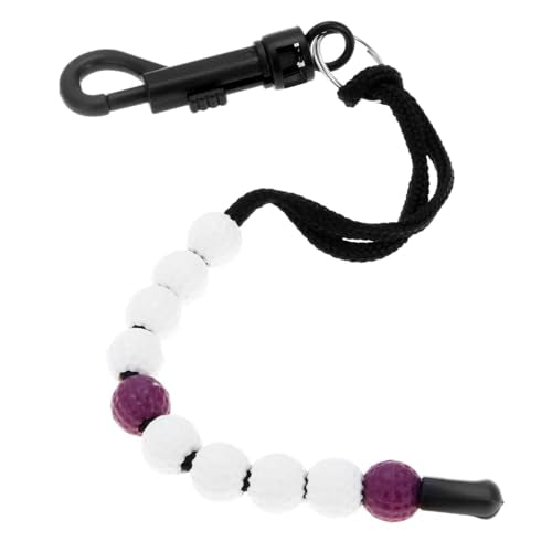 Golf Score Counter with Clip - Durable Nylon Beads, Purple