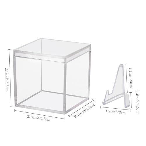 Clear Acrylic Championship Ring Display Case - 2.1 Inch Cube - 1 Pack