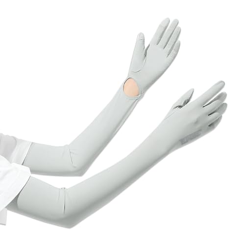 UV Protection Driving Gloves for Women - Cycling Sun Gloves - Grey