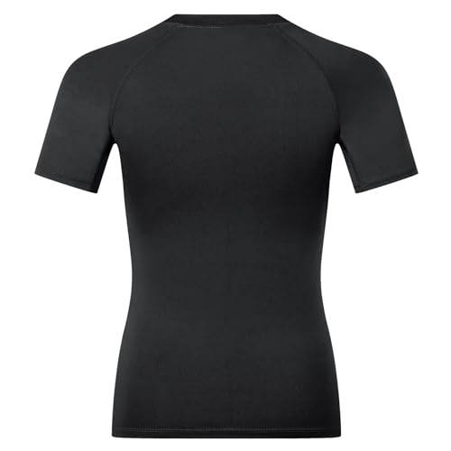 Boys Compression T-Shirt - Short Sleeve Athletic Undershirt, Medium/Black