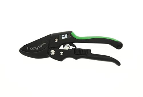 Hooyman Ratchet Pruner - Heavy Duty Steel Loppers & Garden Shears with No-Slip Handles