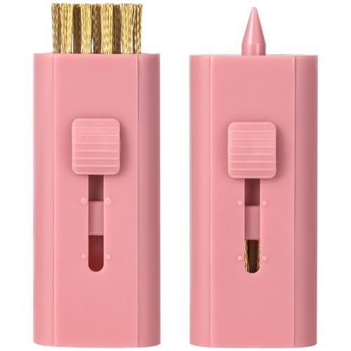 Retractable Golf Club Cleaner Brush - 2 Pack, Pink