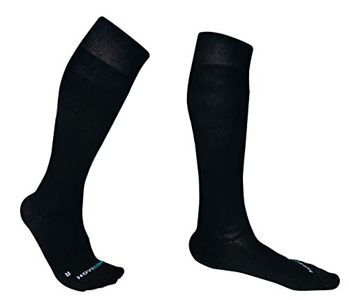 Big & Tall Compression Socks Knee High Cotton Blend Men Women HoYISox
