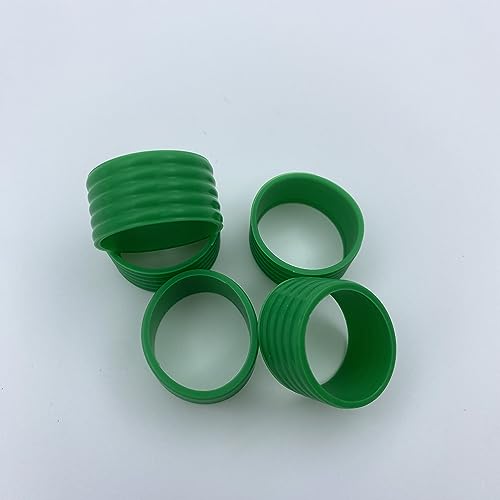 Silicone Racket Grip Bands - 8 Pcs Grass Green for Tennis & Pickleball