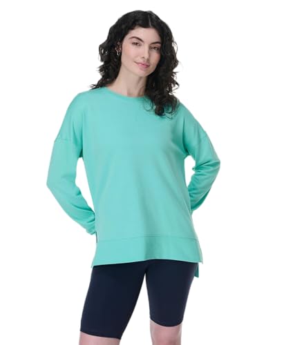 Sweaty Betty After Class Cropped Crewneck Sweatshirt - Sea Spray Blue, Small