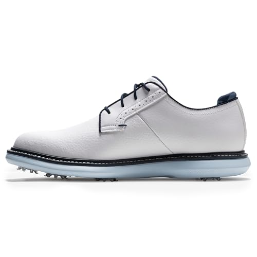 FootJoy Traditions Blucher Golf Shoes - 10.5 White/Sky Blue/Camo