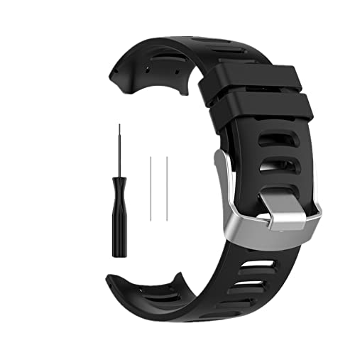 Muovrto Black Silicone Replacement Watch Band for Garmin Approach S3 & Forerunner 610