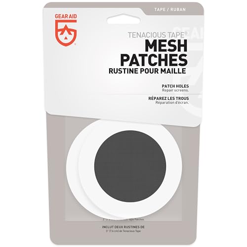 Gear AID Tenacious Tape Mesh Patches for Repairing Holes in Tents,