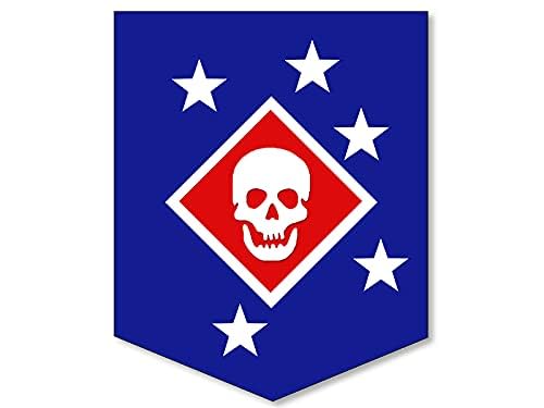 MARSOC Marine Raiders Skull & Stars Vinyl Decal - 3x4 Inch