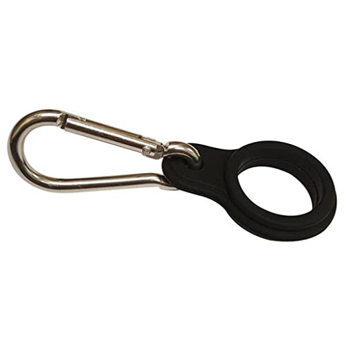 Durable Silicone Carrier with Carabiner Clip - 2 Pack Black