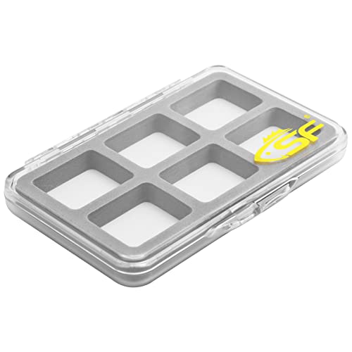 Slim Floatable Magnetic Fly Box - Clear, 6 Compartments
