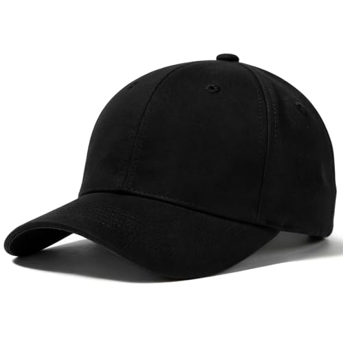 Doitory Vintage Adjustable Baseball Cap for Men & Women - Black