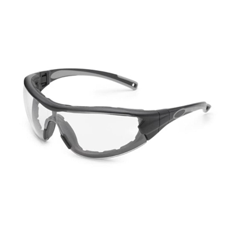 Gateway Safety 21GBX9 Swap Wraparound Hybrid Eye Safety Glasses/Goggles, FX3 Premium Anti-Fog Lens, Black Frame with Foam Edge, Regular, Clear