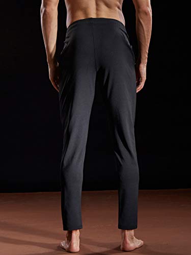 NELEUS Men's Athletic Running Tapered Pants - Large / 7006# Black