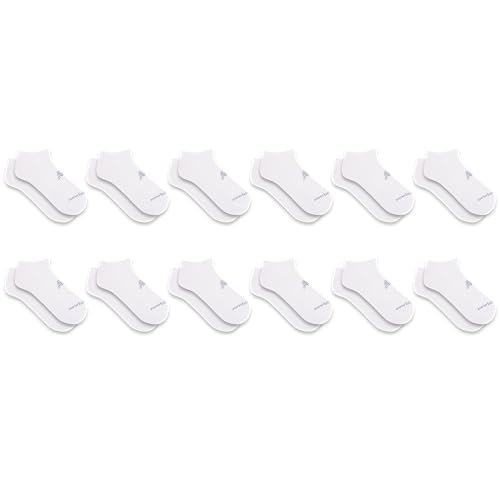 New Balance Unisex Performance Cushioned No Show Athletic Socks 12 Pairs, Medium White