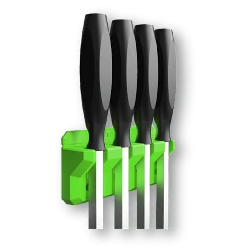 EZRED EZPB4-G Magnetic 4 Slot Pry Bar Holder with Mounting Holes Non-Marring TPEE Low Profile Design Organization