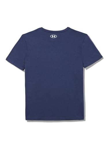 Under Armour Boys' Box Logo Camo T-Shirt - Medium Midnight Navy / Mod Gray