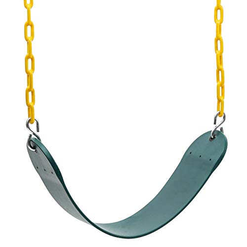 Heavy-Duty Swing Seat - 2 Pack Green with 66" Chain - 250lb Capacity