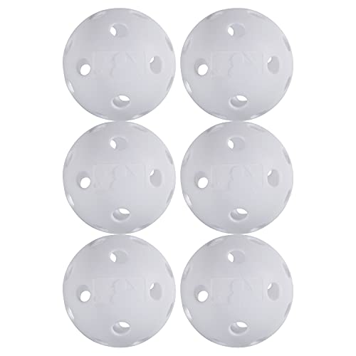 Indestruct-A-Ball Plastic Practice Baseballs - 9-Inch White - 6 Pack
