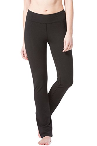 Fishers Finery Women's Ecofabric Straight Leg Yoga Pants - X-Large Black