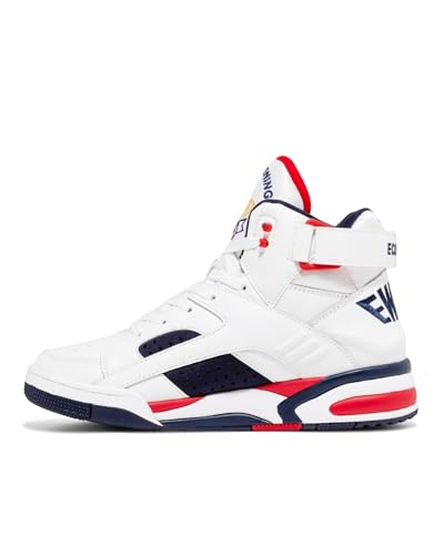 Eclipse OG Basketball Sneakers - White/Navy/Red, Men’s Sizes 5-16