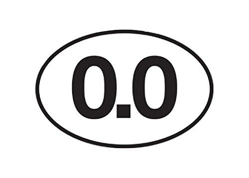 I Don't Run Bumper Sticker - 0.0 Mile Decal, 5" x 3"