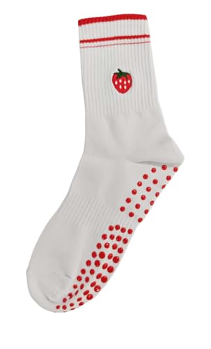 Non-Slip Pilates Socks for Women - Grippy Yoga Crew Sock - One Size