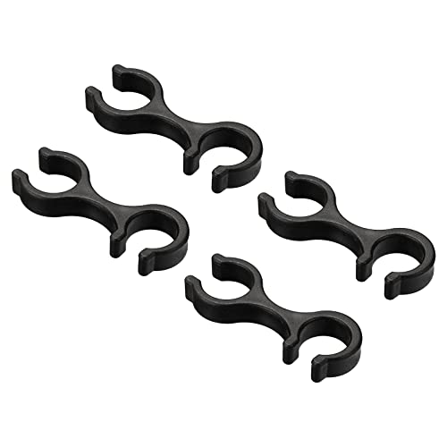 Trekking Pole Clips - 4 Pcs Double Rod Buckle Connectors for Hiking